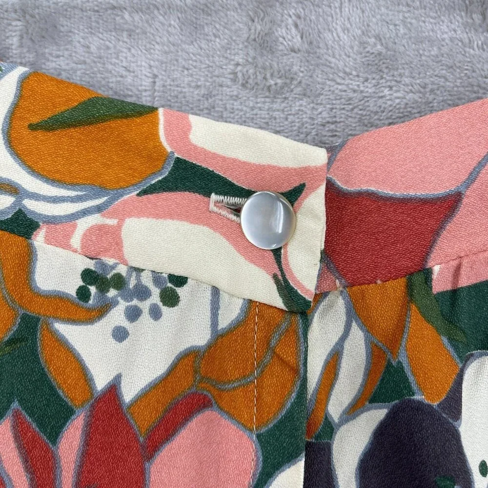 Justin McCarty Vintage Floral Print Super Wide Leg 70s Palazzo Pants - Picture 2 of 16
